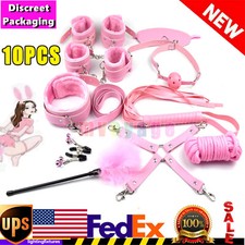 10pc Juguetes Eroticos Sexuales Para Adultos Conjunto De Esposas Cuerda Latigo