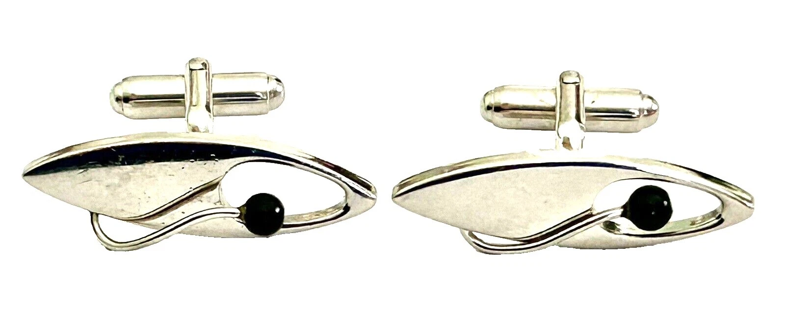 Запонки мужские Onyx из нержавеющей стали черные