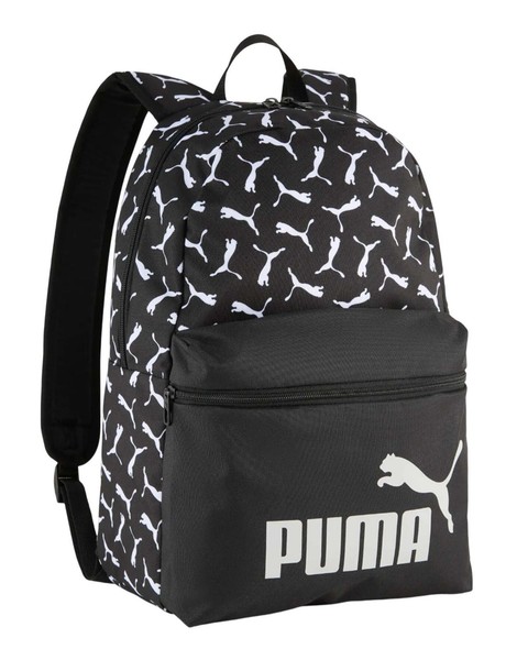 Puma Phase Aop Backpack Rucksack Rucksack Puma Black-Puma Logo-Aop Schwarz Weiß-image
