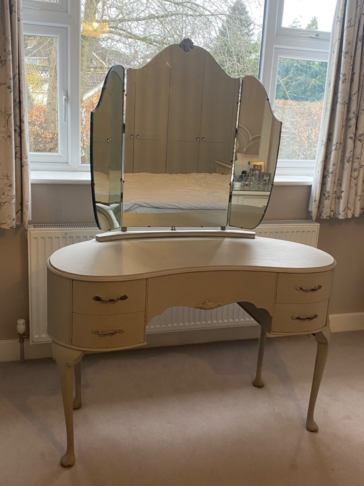 Restored Kidney shaped vintage dressing table eBay
