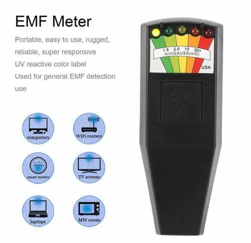 LED EMF Meter Magnetic Field Detector Ghost Hunting Tester Paranormal Equipment