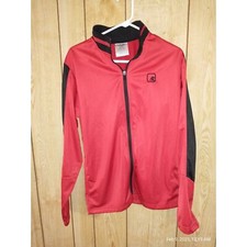 Men’s AND1 Brand Red w/Black Trim, Zipper-Front, Poly Jacket w/ 2 Pockets SZ S