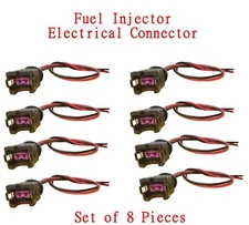 Set of 8 Kit Electrical Connector for Fuel Injector Fits: Ford Lincoln Mercury