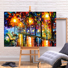 Leonid Afremov PARCO SERALE 36"x30" EDIZIONE LIMITATA GICLÉE ORIGINALE