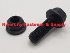 (10) 1/2-13x1-1/2 Grade 8 Hex Head Flange / Frame bolt / Cap Screws (10)  Nuts