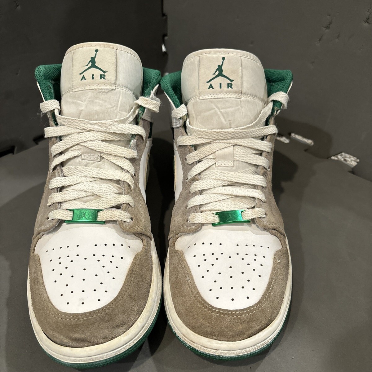 Air Jordan 1 Mid Grey Green