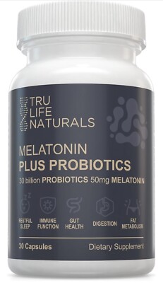 Melatonin 50Mg plus Probiotics 30 Bill Cfu/Better Sleep/Night Formula/Sleep Supp