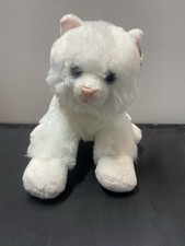Aurora World Plush Mini Flopsie White Spicy Kitty Cat w Paper Hang Tags Kitten