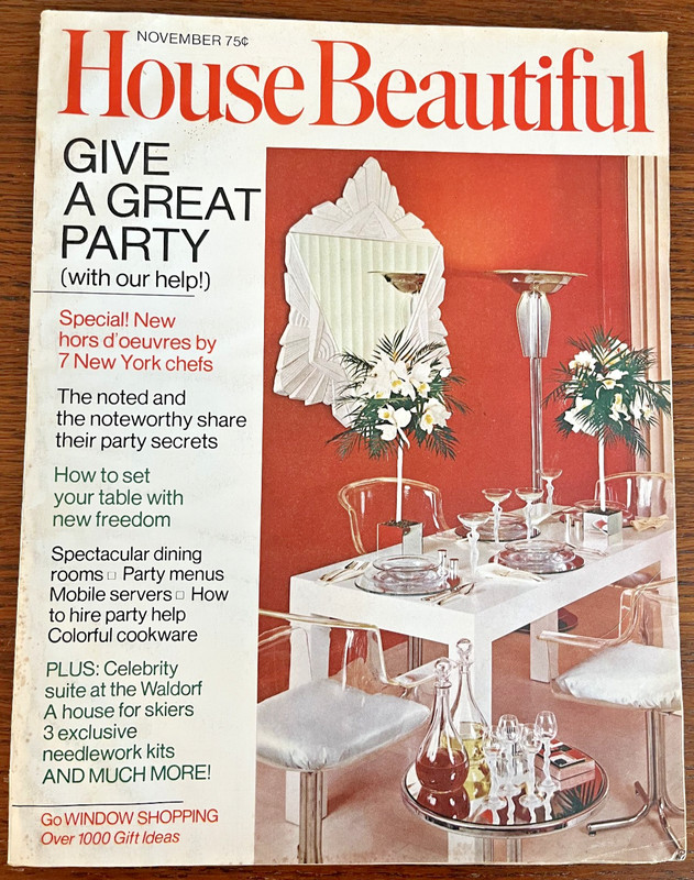 House Beautiful - November 1970 - Hugh Weisman John A Babarovic Waldorf Astoria