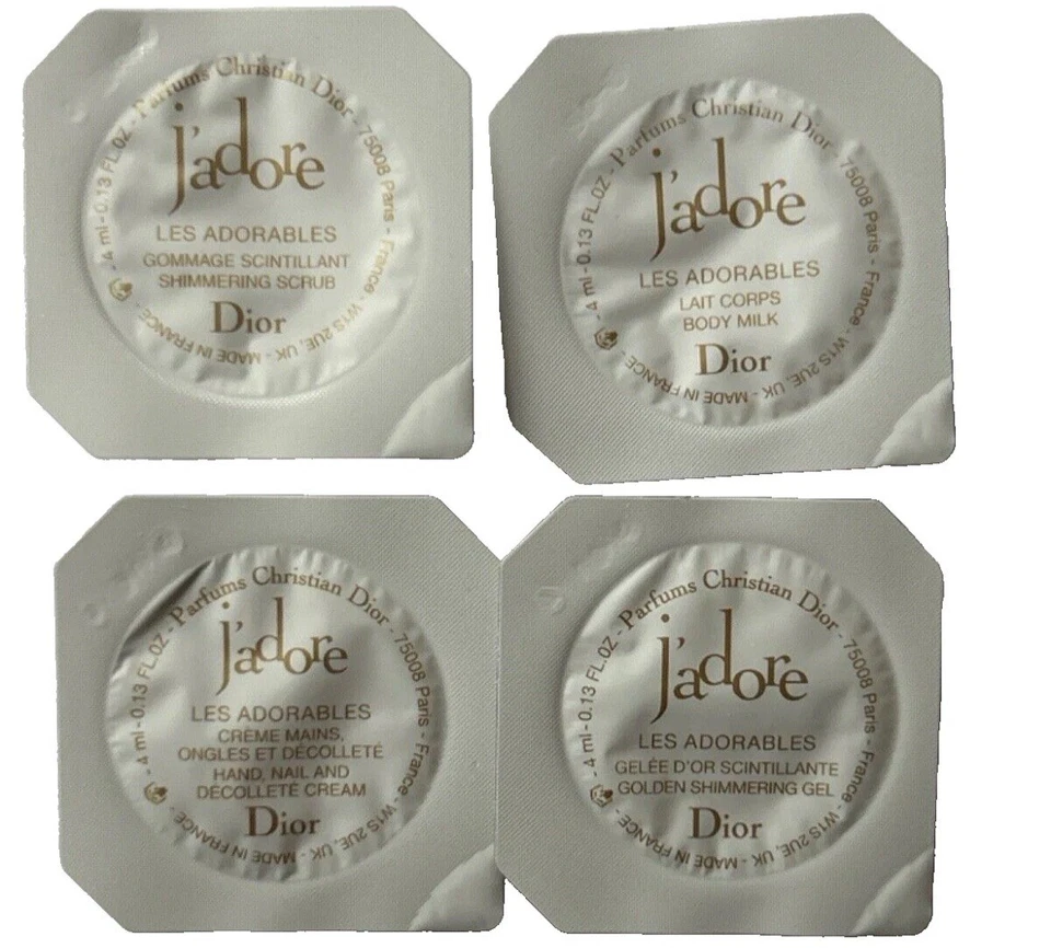 Dior J'adore Les Adorables образец размер подарочная коробка набор со скрабом, кремом, гелем, молоком - Изображение 3 из 4