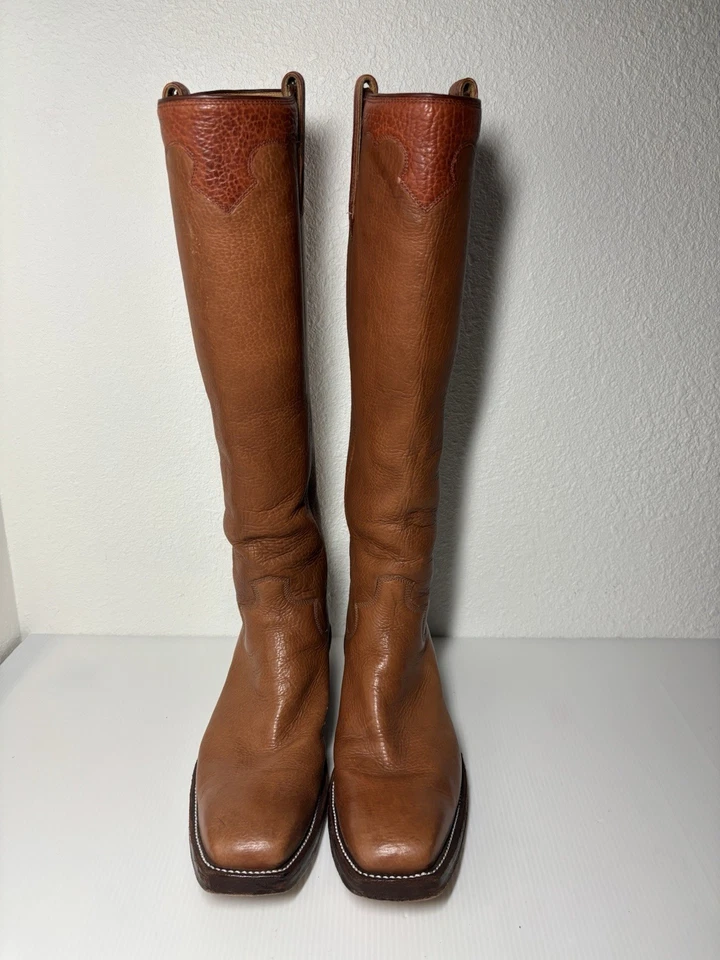 Высокие мужские ботинки Paul Bond Western на заказ 11AA Nar стержень карамельная кожа C Desc I - Изображение 2 из 4