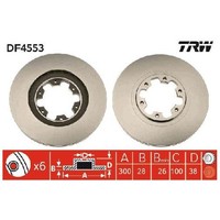 2X Bremsscheibe Vorne FüR Nissan Pathfinder R50 3.2 3.3 3.5 97 Bis 04 TRW Neu