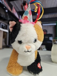 Linzy 10" Happy Birthday Cat Kitten Musical Light Up Plush Stuffed Animal! Works