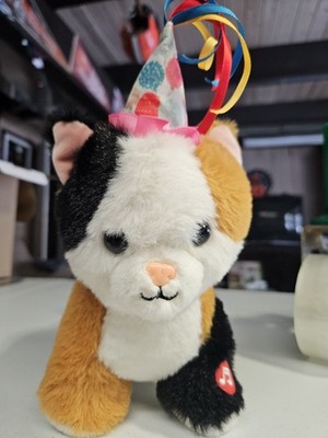 Linzy 10'' Happy Birthday Cat Kitten Musical Light Up Plush Stuffed Animal! Works