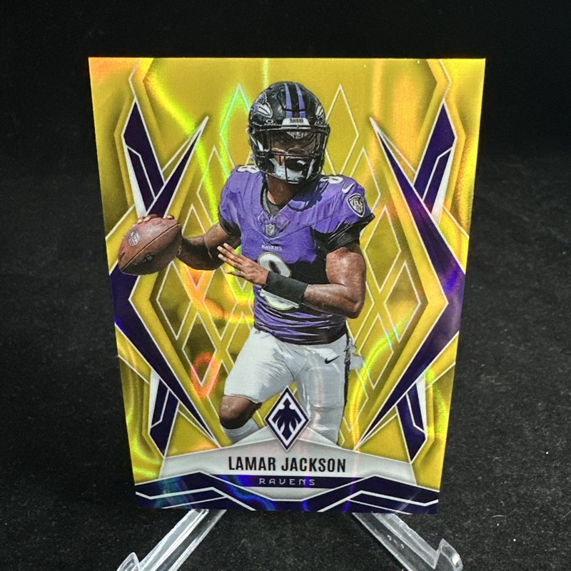 Phoenix 2025 Lamar Jackson Ravens Yellow Lava # /125  #144 