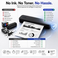 Wireless Portable A4 Printer Bluetooth iOS Android Thermal Paper Tattoo Stencil