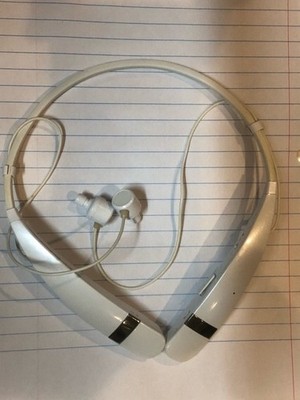 White LG HBS-760 TONE music Wireless stereo Bluetooth headset Earbuds Headphones