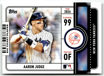 2026 Topps MLB Series One No. BTP-18 Aaron Judge Big Ticket Players