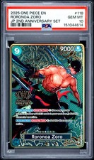 One Piece Japanese Roronoa Zoro 2nd Anniversary OP06-118 PSA 10 Gem Mint