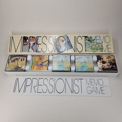 Vtg 1992 Piatnik Impressionist Memo Game Art - COMPLETE