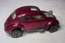 Hot Wheels Redline Custom Volkswagen Vw Magenta Red White Interior With Button