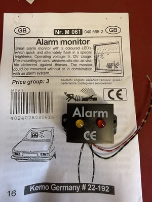 Dummy Alarm Blinkende LED für Auto oder Haus 9-12V Fake Abschreckung
