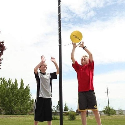 Tetherball Ball and Rope with Carabineer, Soft Touch, Portable Tetherballs with