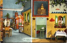Italian Village Restaurant Madison Wisconsin Postcard Lombardino Kropp Linen