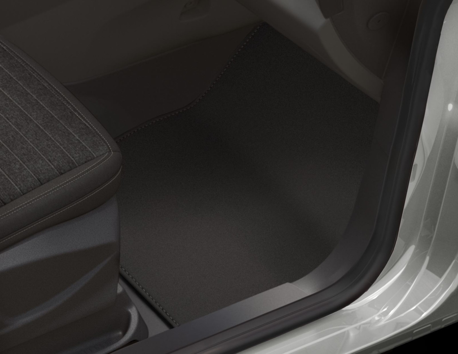 Tapis de sol en velours noir avant pour Ford Transit Tourneo Connect après 2014