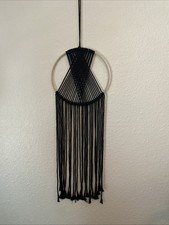 Macram  Wall Hanging Black 42 Inches  