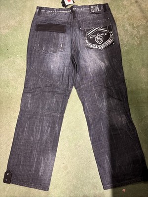 NWT Eight 732 Slate Black Jeans RARE Patch 40x34
