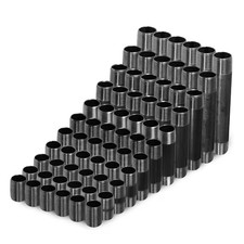 1/2 In. Black Steel Pipe Nipple Assortment, Includes 66 Pipes- 6 of Each Length