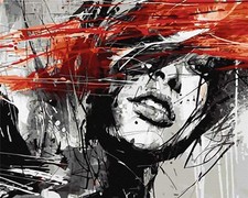 Abstract Paint by Numbers Kit for Adults Beginner, Paint by Numbers Women Pai...