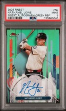 2025 TOPPS FINEST FINEST AUTOS GREEN REFRACTOR #NL NATHANIEL LOWE 21/75 PSA 9
