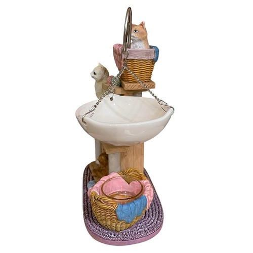 RARE Yankee Candle Mama Cat & Kittens on Cat Tree Hanging Tart Burner Wax Warmer - Picture 5 of 18
