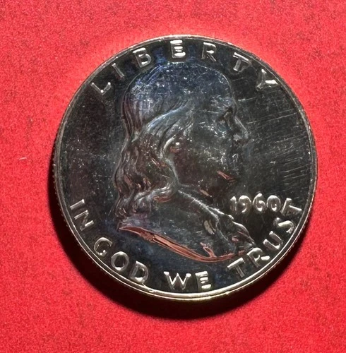 1960 US "PROOF" Franklin SILVER Half Dollar! Old US Coin!