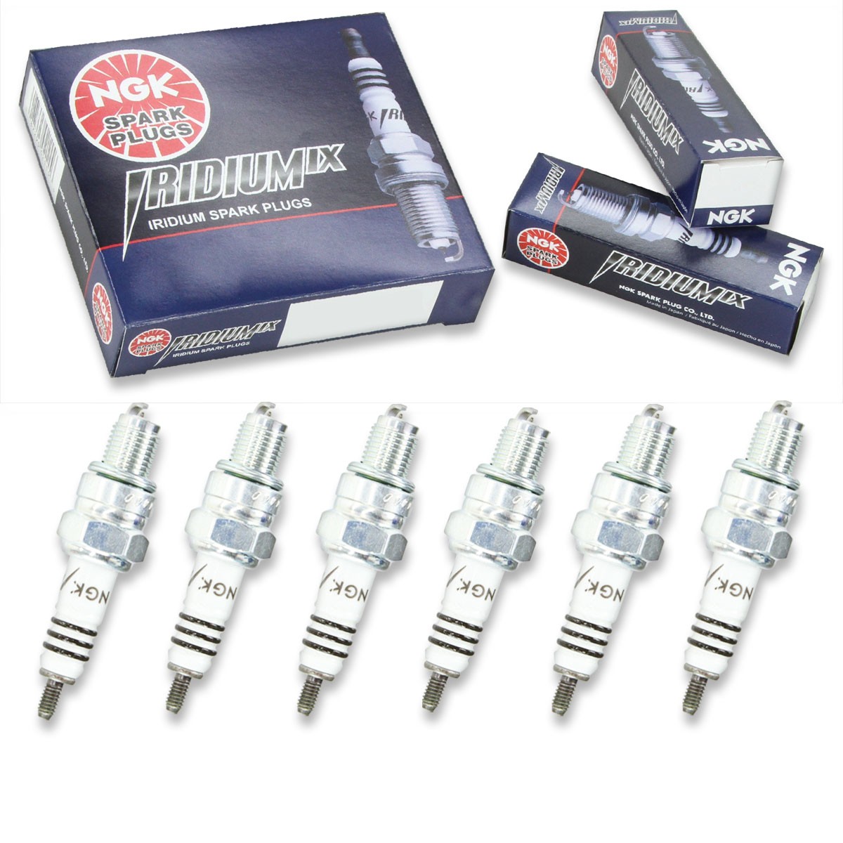 6 pc NGK 7669 CR8HIX Iridium IX Spark Plugs for U24FSR-ZU U24FS-ZU IUH24 iy