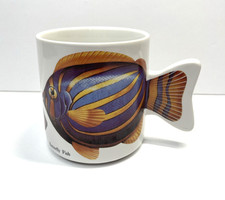 Vintage 1991 Salamander Butterfly Fish Fin Handle Ceramic Coffee Tea Cup Mug