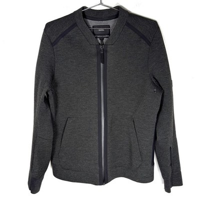 ISAORA Men's Charcoal Grey Tech Bomber Jacket Full Zip Size Small