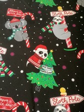 Women  s Scrubstar Christmas Animals Scrub Top Size M Without Tag