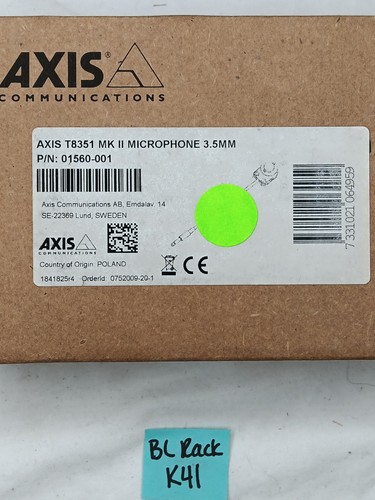 Axis Communications T8351 Mk II Microfono 3,5 mm 01560-001 5031-511 - Foto 2 di 3