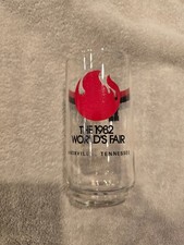 Wendys 1982 Worlds Fair Drinking Glass Historic Memorabilia Knoxville TN Libbey