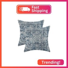 Gohdiwh Boho Pillow Covers 16x16 Set of 2, Ethnic Design Decorative Throw Pillow