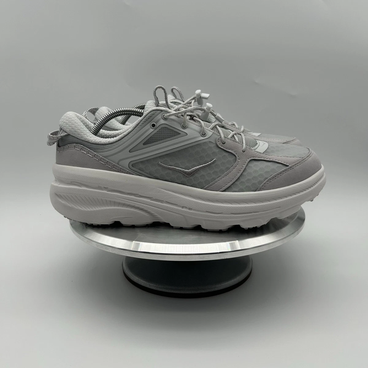HOKA U Bondi B3LS Athletic Lifestyle Sneakers in Cosmic Grey/White M 13 W 14 HOKA U Bondi B3LS Cosmic Grey / White – JD Sports main image 4