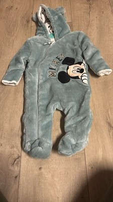 TOP Winter Overall Gr.62 Disney blau Mickey Maus Ohren Anzug jumpsuit warm baby 