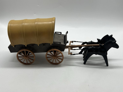 Playmobil Vintage Western - Chariot Bâché Colons - Set 3278-A De 1983 - Occasion