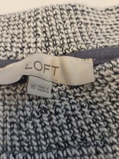 LOFT Women's XS Black and White Knit Sweater