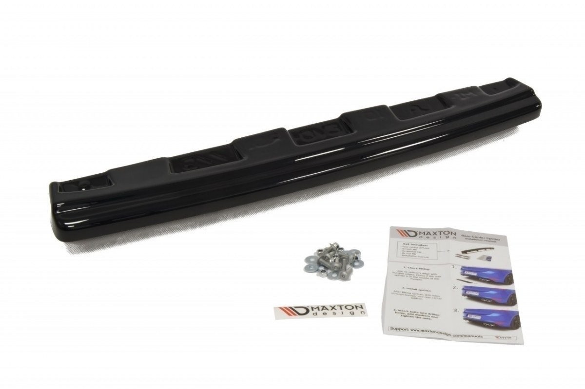 Lame Arrière Mitsubishi Lancer Evo X Maxton Design Splitter Central avec Diffuseur - 3