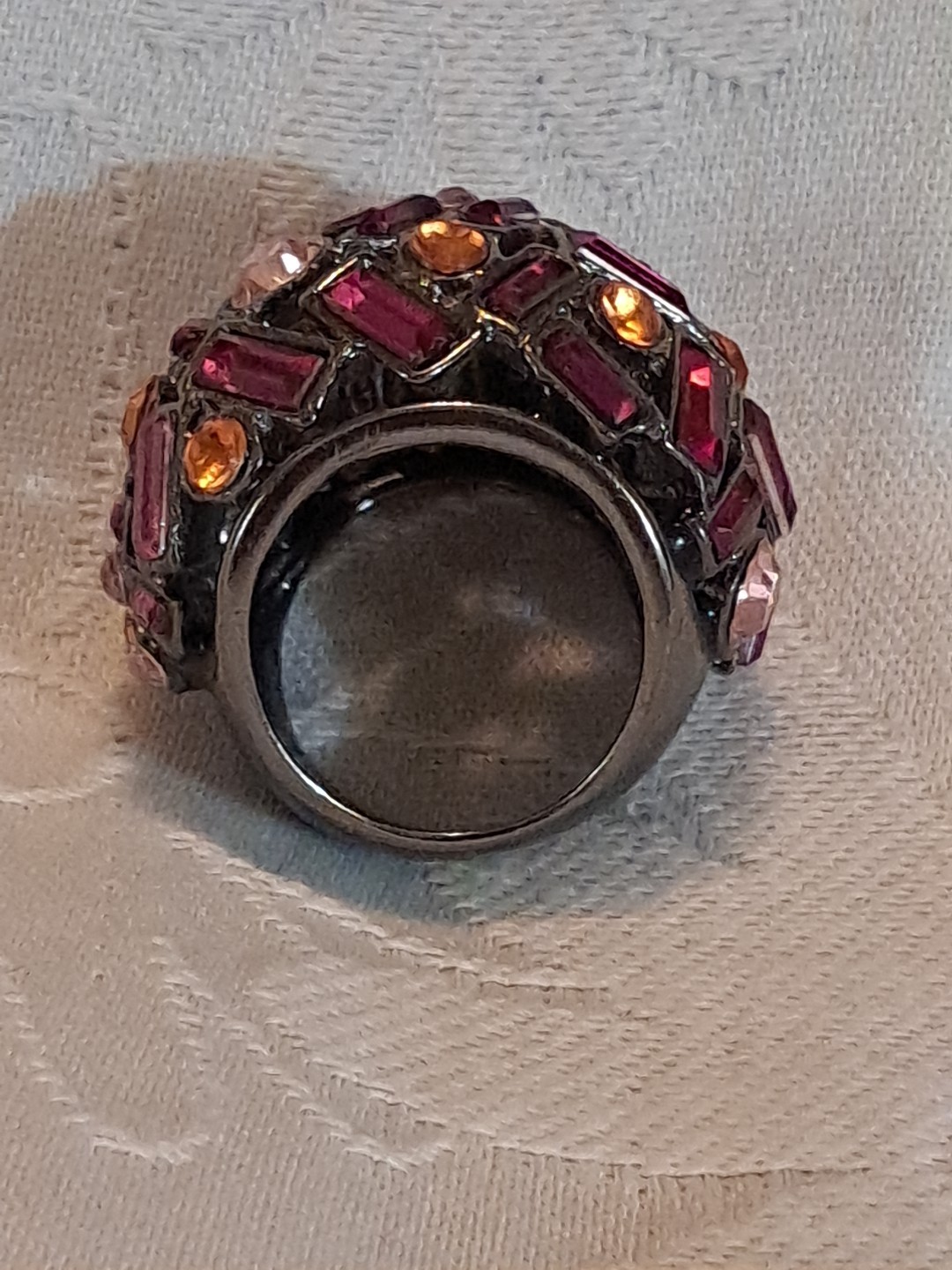 Faceted Multicolor Rhinestone Crystal Chunky Dome… - image 6