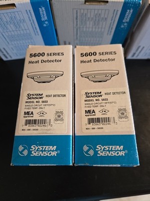 SYSTEM SENSOR 5603 HEAT DETECTOR Single Circuit Fixed Temp Only 2 Pack Lot